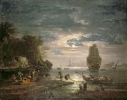 Claude-joseph Vernet Claude Joseph - The Night France oil painting reproduction